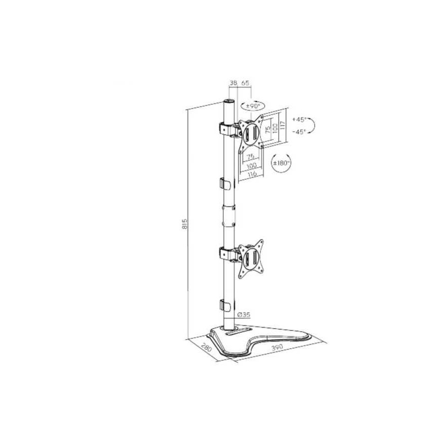 Laikiklis Fellowes Brateck LDT66-T02V – 4