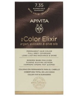 Долговечные краски для волос Apivita MY COLOR ELIXIR, 7.35 Блондин Золотистый Махагон