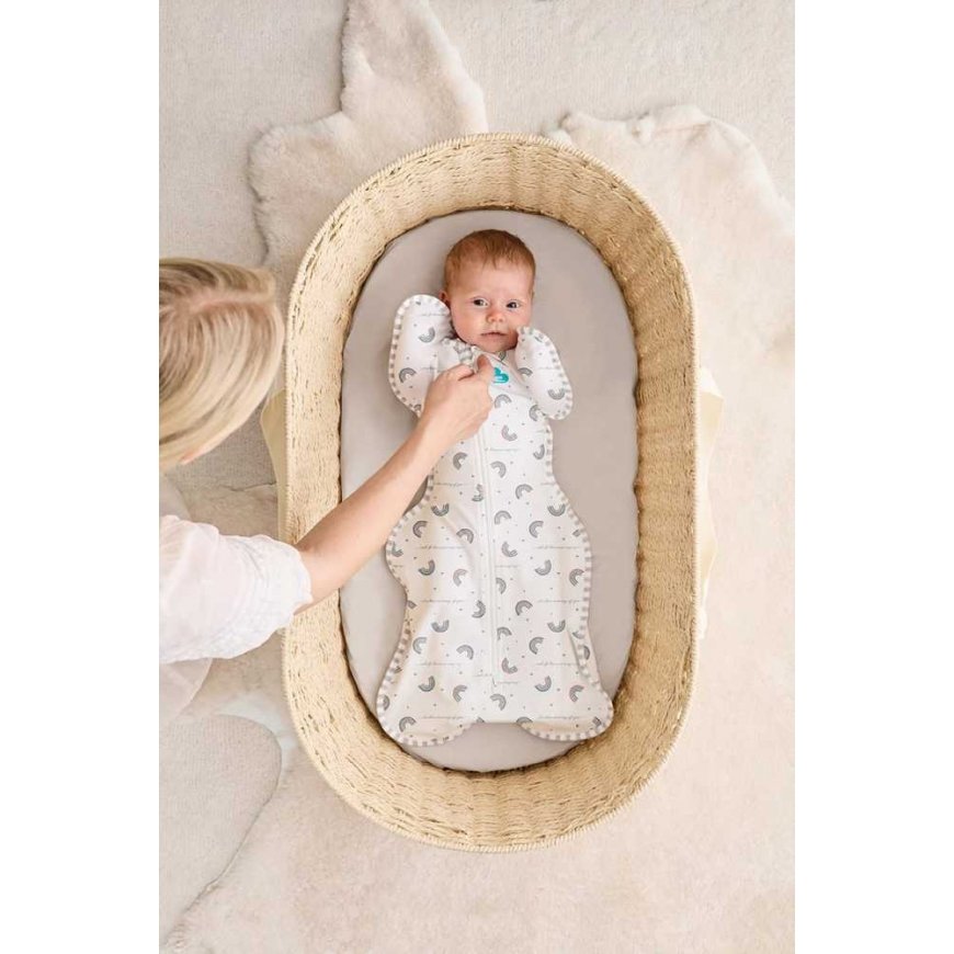 Love To Dream Otulacz Swaddle UP - koko S - valkoinen, sateenkaari - VAIHE 1 - 1 TOG Alkuperäinen – 3