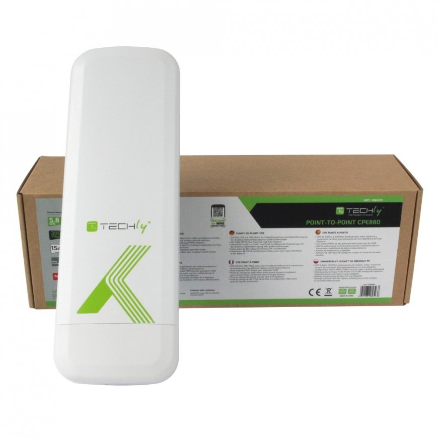 Techly Point-to-Point CPE 300Mbps to 5.8GHz 15dBi – 2