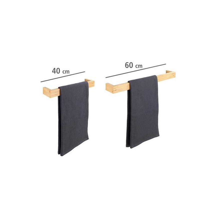 Aloss BAMBOO towel rack, bamboo, light brown, 40 x 9 x 5 cm, WENKO – 4