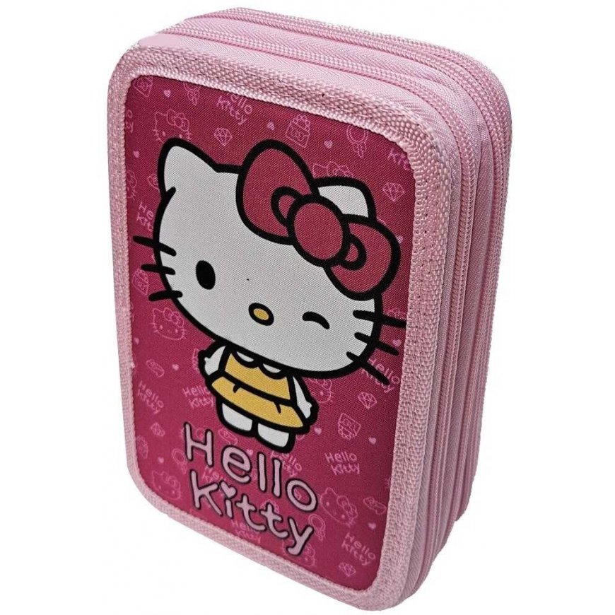 Kelioninis Manenti Hello Kitty My Style trijų pieštukų dėklas