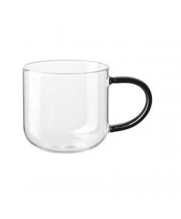 Mug Asa Selection Coppa Glass Black, 400 ml