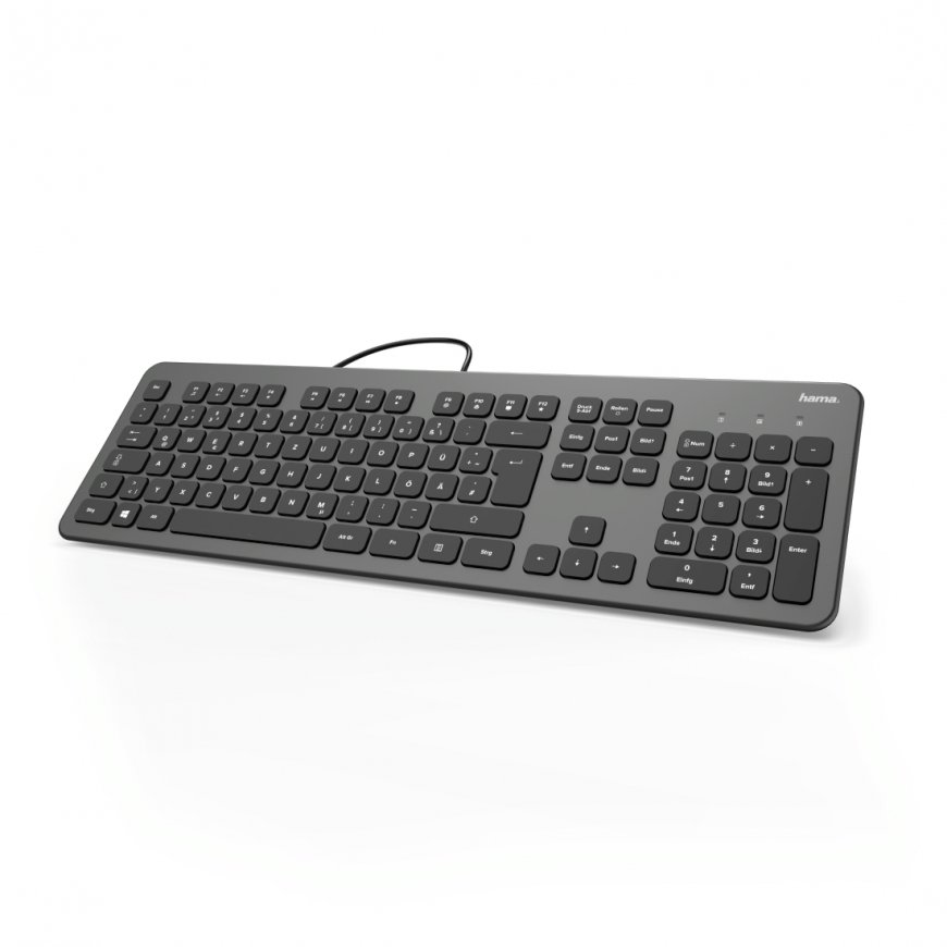 Hama KC-700 tastatūra Birojs USB QWERTZ Vācu Melns