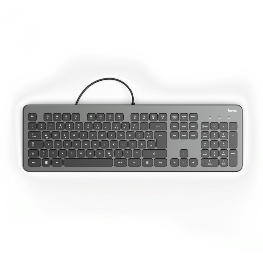 Hama KC-700 klaviatuur Kontor USB QWERTZ Saksa keel Must – 4