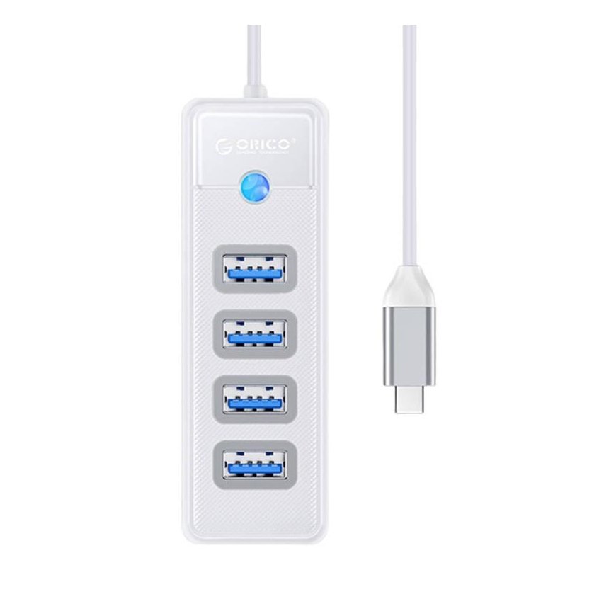 Адаптер Orico Hub USB-C на 4x USB 3.0, 5 Гбит/с, 0.15 м (белый)