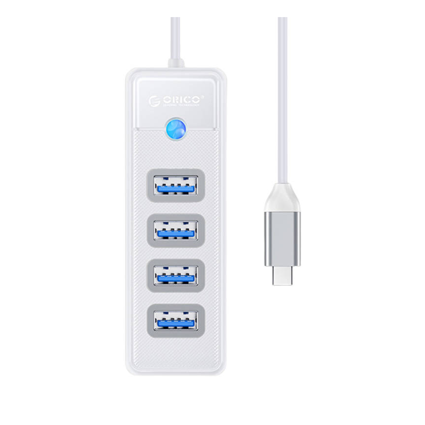 Orico Hub adapteris USB-C uz 4x USB 3.0, 5 Gbps, 0.15 m (balts) – 2