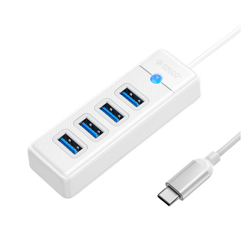 Orico Hub adapteris USB-C į 4x USB 3.0, 5 Gbps, 0.15 m (baltas) – 3