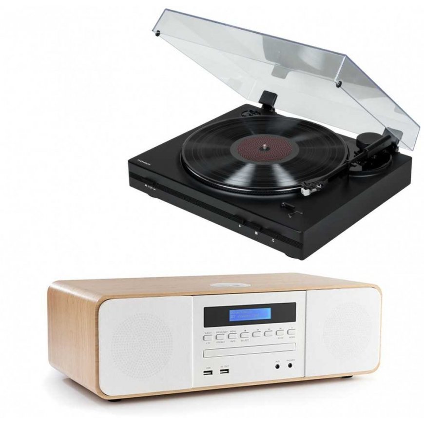 Stereo player / digital mini HiFi system with turntable THOMSON TT350 and MIC201