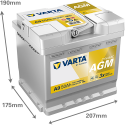 VARTA Akut 12V 50Ah/540A START&STOP AGM VARTA Akut 12V 50Ah/540A START&STOP AGM