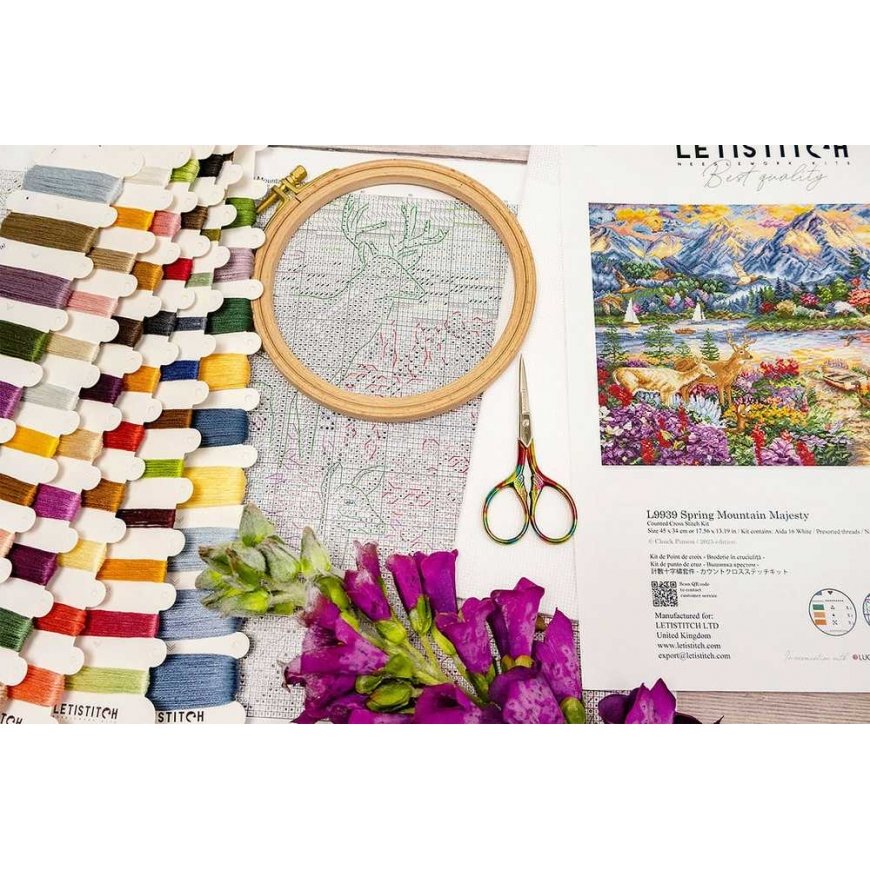 Letistitch Cross Stitch Kit "Majesty of Spring Mountains" 45x34cm SLETIL9939 – 5