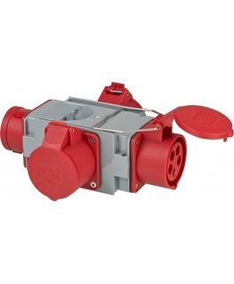 Brennenstuhl 1081640 power plug adapter Grey, Red