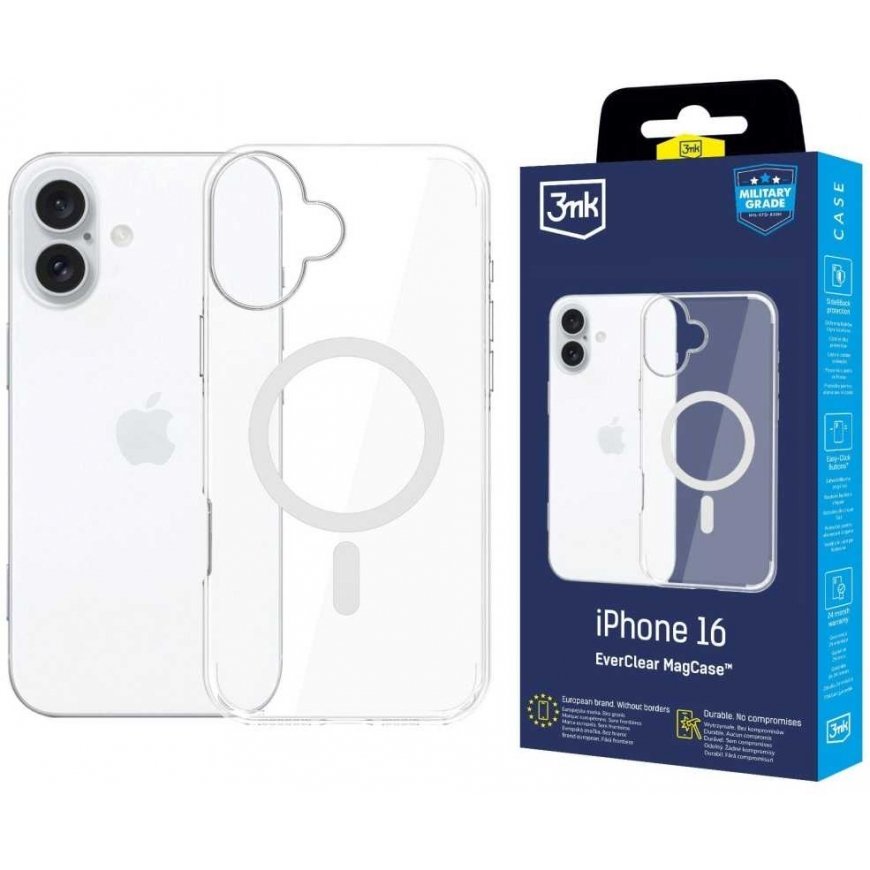 3MK EverClear MagCase for Apple iPhone 16
