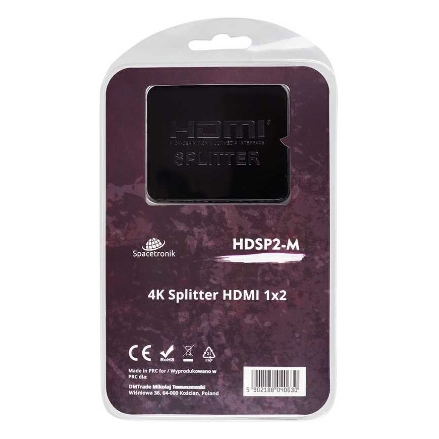 Spacetronik HDSP2-M mini HDMI 1/2 jakohihna – 5