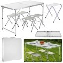Outdoor furniture set Lean Folding tourist table with 4 chairs 120x60 cm