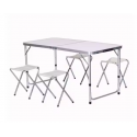 Outdoor furniture set Lean Folding tourist table with 4 chairs 120x60 cm