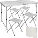 Lauko mēbeļu komplekts Lean Saliekamais tūriskais galds ar 4 krēsliem 120x60 cm