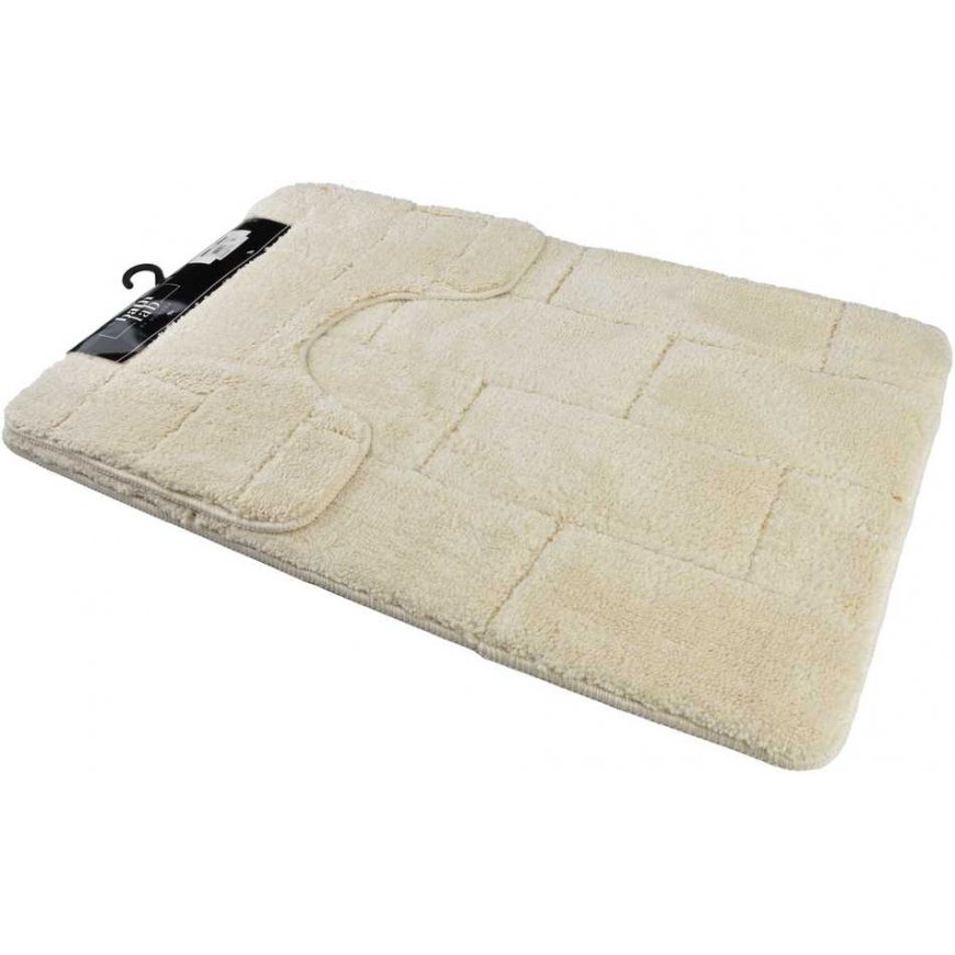 Bathlab ZAC bath mat set, 2 pcs, 50x37/50x80 cm, cream color – 4