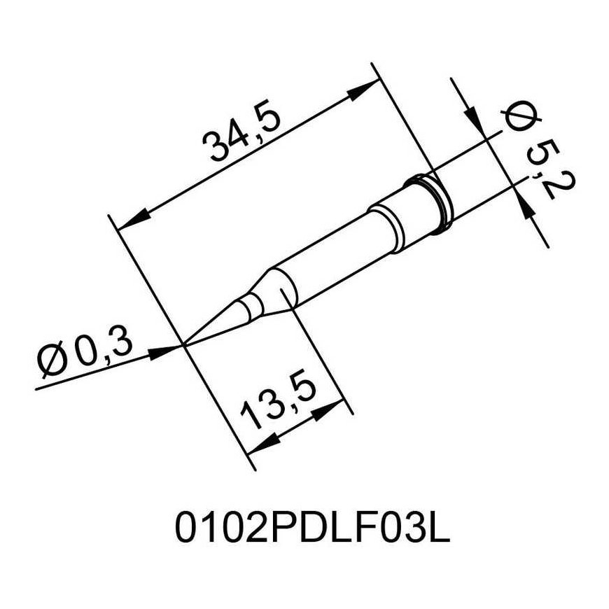 Antgalis ERSADUR, pailgintas 0.3mm/0.012in, lituokliui ERSA – 2