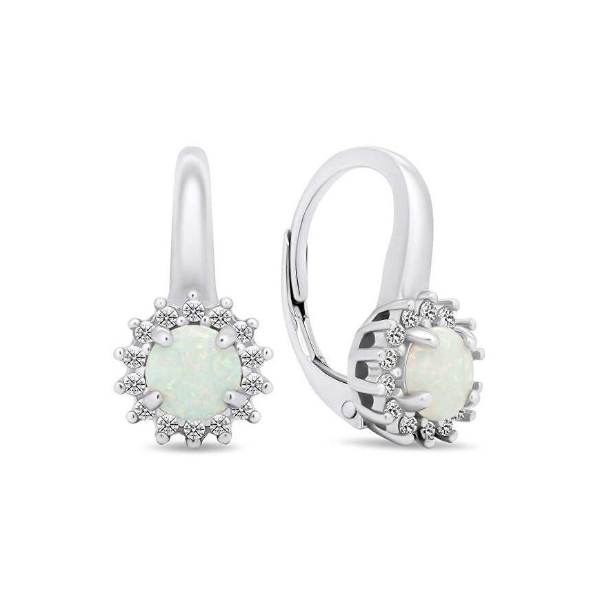 Brilio Silver Brilio Silver Beautiful silver earrings with zirconias and opals EA382W