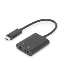 Digitus AK-300400-002-S kannettavien tietokoneiden telakka ja porttitoistin USB 3.2 Gen 1 (3.1 Gen 1) Type-C musta