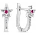 Brilio Silver Brilio Sidabrinis Beautiful silver earrings with zirconia EA1005WR Brilio Silver Brilio Sidabrinis Beautiful silver earrings with zirconia EA1005WR