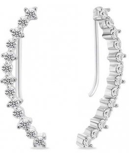 Brilio Silver Brilio Sidabrinis Sparkling long silver earrings EA967W