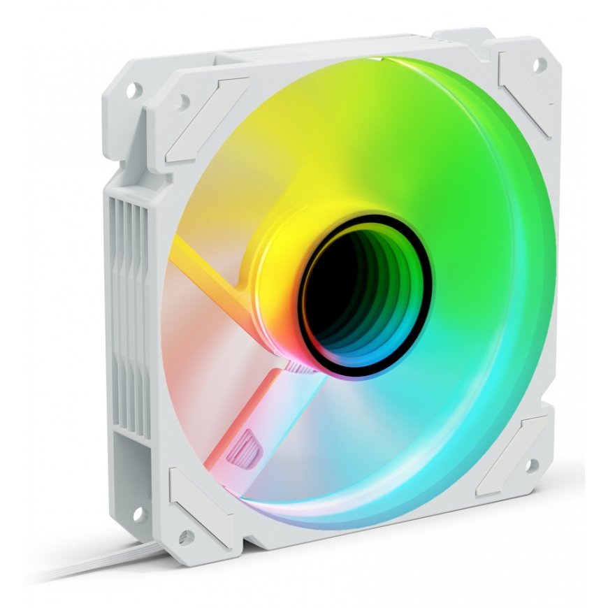 Sharkoon SHARK Mirror RGB PWM REVERSE Tietokonekotelo Tuuletin 12 cm Valkoinen 1 kpl