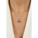 Brilio Silver Brilio Silver Modern silver pendant with blue synthetic opal PT110WB Brilio Silver Brilio Silver Modern silver pendant with blue synthetic opal PT110WB