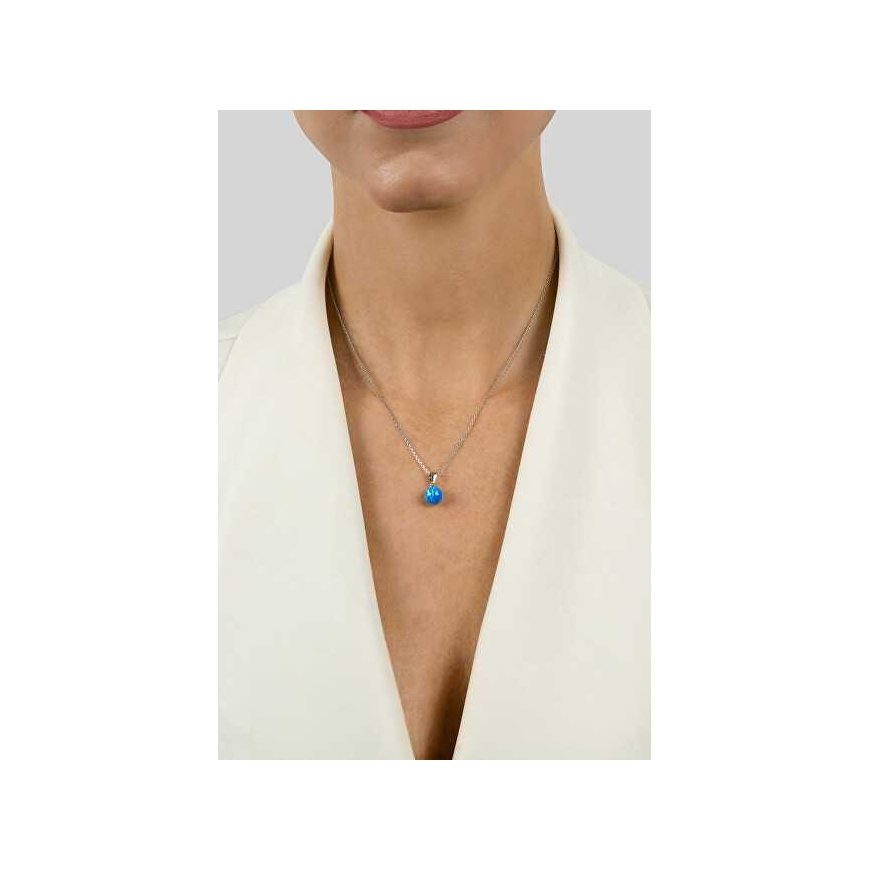 Brilio Silver Brilio Silver Modern silver pendant with blue synthetic opal PT110WB – 2