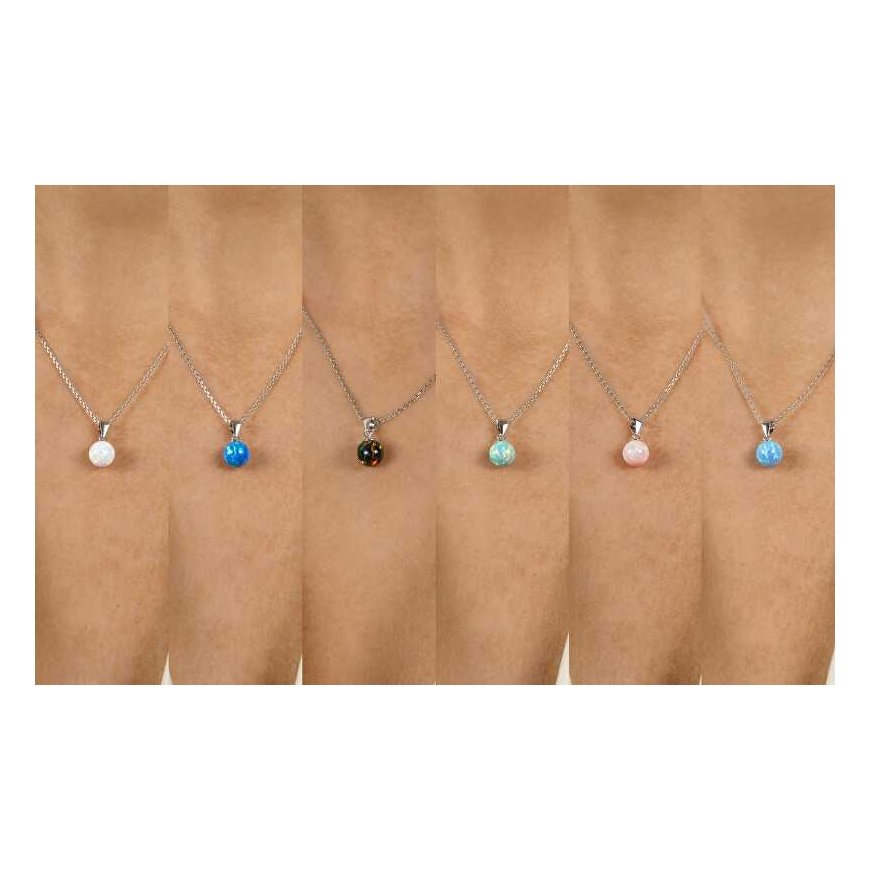 Brilio Silver Brilio Silver Modern silver pendant with blue synthetic opal PT110WB – 4