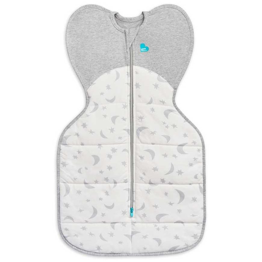 Love To Dream Swaddle UP - size XS - white, moon - STAGE 1 Extra Warm – 2