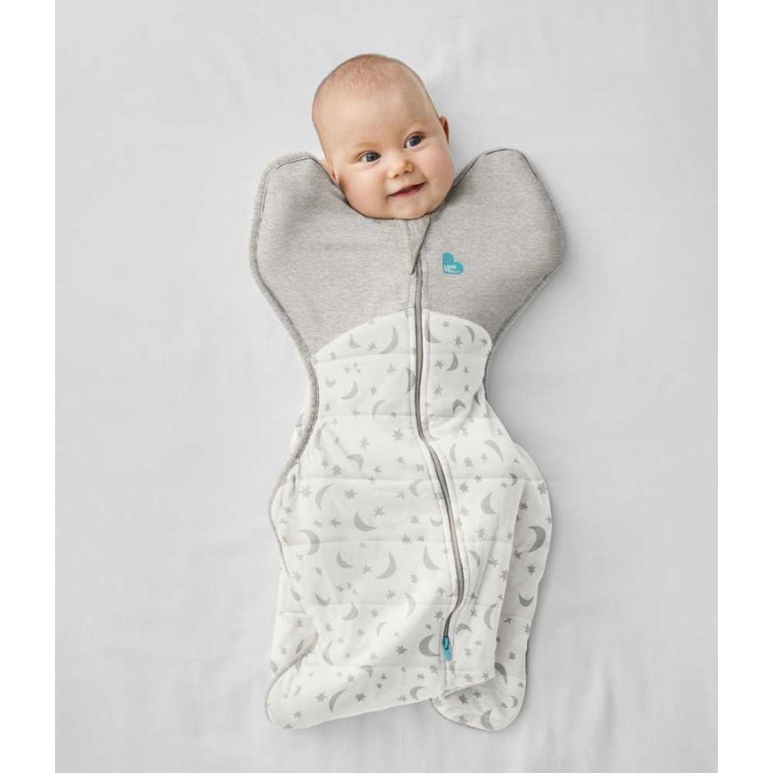Love To Dream Swaddle UP - size XS - white, moon - STAGE 1 Extra Warm – 3