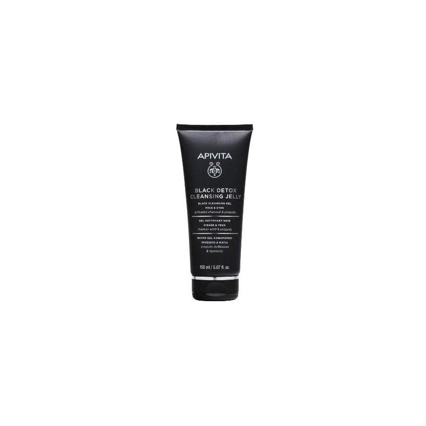 Apivita Valomasis Gelis Juodas Detox 150ml