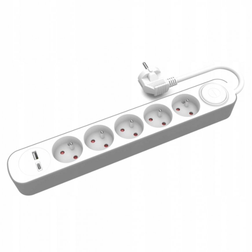 Plastrol Power Strips 4x2p+Z and 2xUSB-A | 1xUSB-C Schuko | KEL