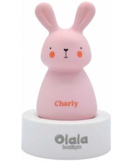 Olala Boutique Olala LED -sänkyvalaisin - Charly Bunny, vaaleanpunainen