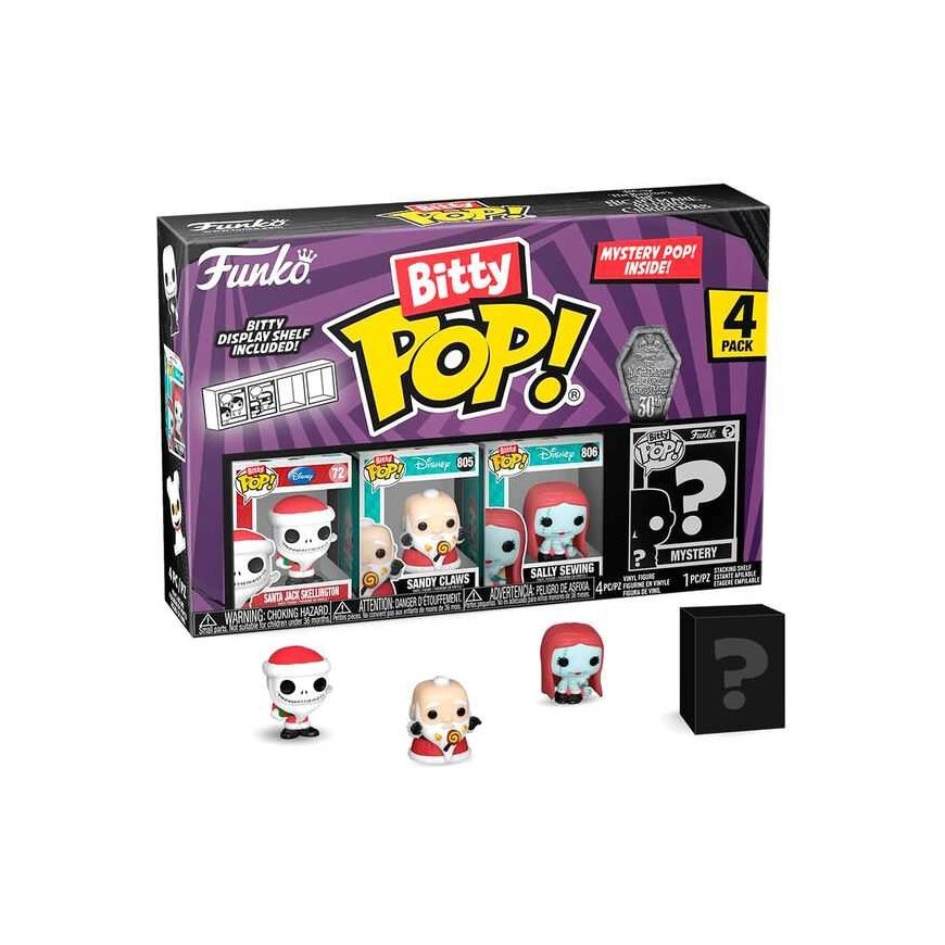 Funko Blister 4 figuuri Bitty POP Disney Õudusunenägu enne jõule Santa Jack – 3