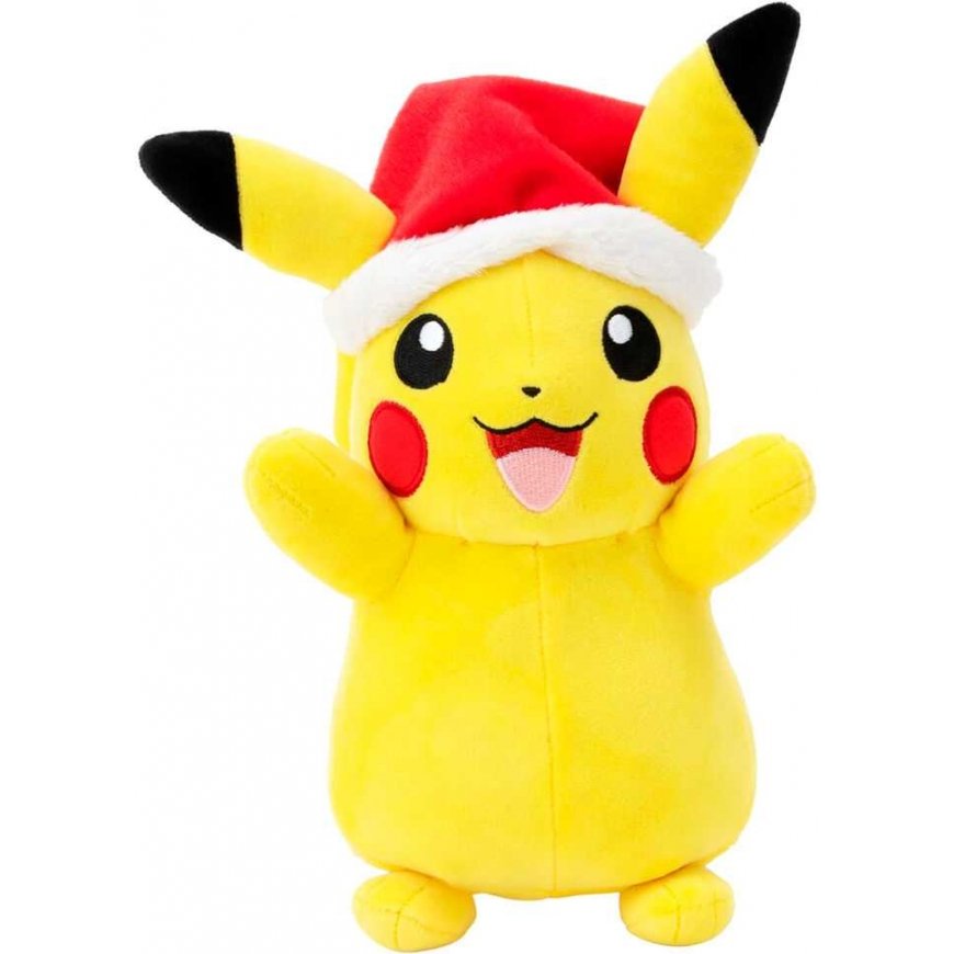 Jazwares Pokemon Ziemassvētku Pikachu mīkstā rotaļlieta