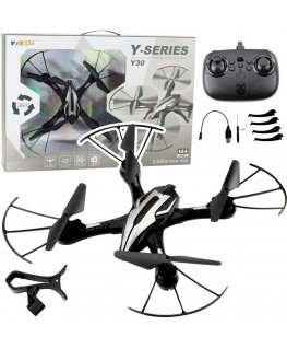Lean Toys Modernais drons Y30 ar LED apgaismojumu un 360° apgriešanos