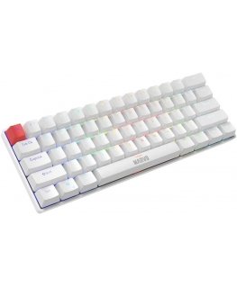 MARVO KG933 Saber 61 RGB Laidinė žaidimų klaviatūra | USB-C | BT | 2.4 G | Balta, 60%