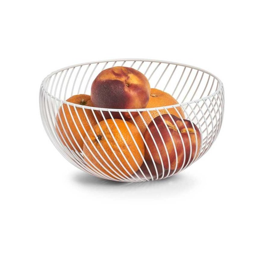Metalinis vaisių krepšelis, Ø 26,5 cm, baltas, ZELLER – 2