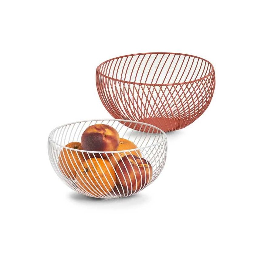 Metal fruit basket, Ø 26.5 cm, white, ZELLER – 4