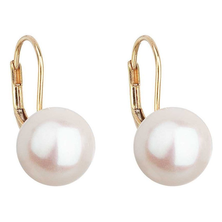 Evolution Group gold pendants earrings with real pearls Pavon 921010.1