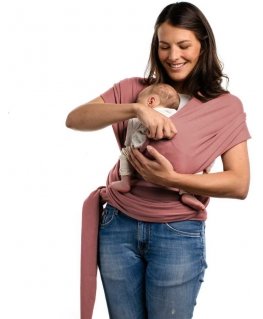 Boba Nosida Chusta kūdikiui BOBA Wrap - purvinas rožinis