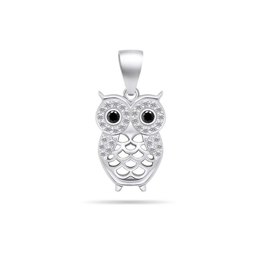 Brilio Silver Silver pendant with zirconia Owl PT71W