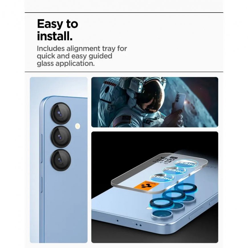 Spigen Glas.tR EZ Fit Optik Pro Galaxy S25 Camera Lens Protector 2 Pack – 5