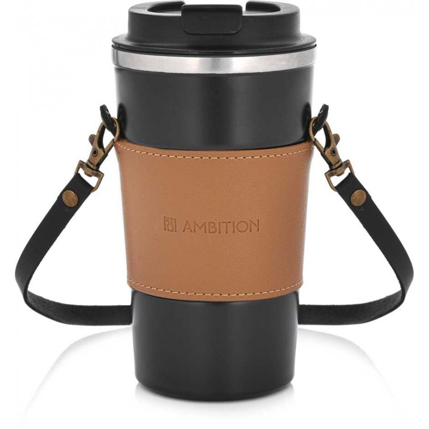 Termo puodelis su paskiem Camel 500 ml ruda-juoda AMBITION