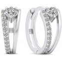 Серьги Brilio Silver Akinantys круглые с цирконами EA503W Серьги Brilio Silver Akinantys круглые с цирконами EA503W