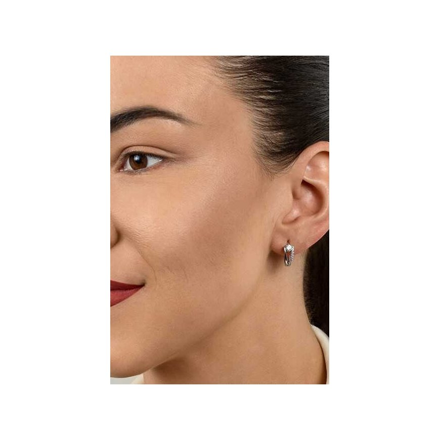 Серьги Brilio Silver Akinantys круглые с цирконами EA503W – 2