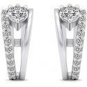 Серьги Brilio Silver Akinantys круглые с цирконами EA503W Серьги Brilio Silver Akinantys круглые с цирконами EA503W